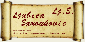 Ljubica Samouković vizit kartica